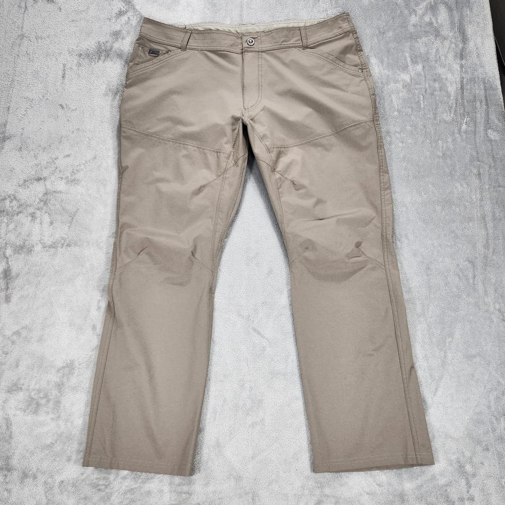 Kuhl Silencr Pants Mens 40x30 Beige Ripstop Hiking Outdoor Stretch Travel Casual